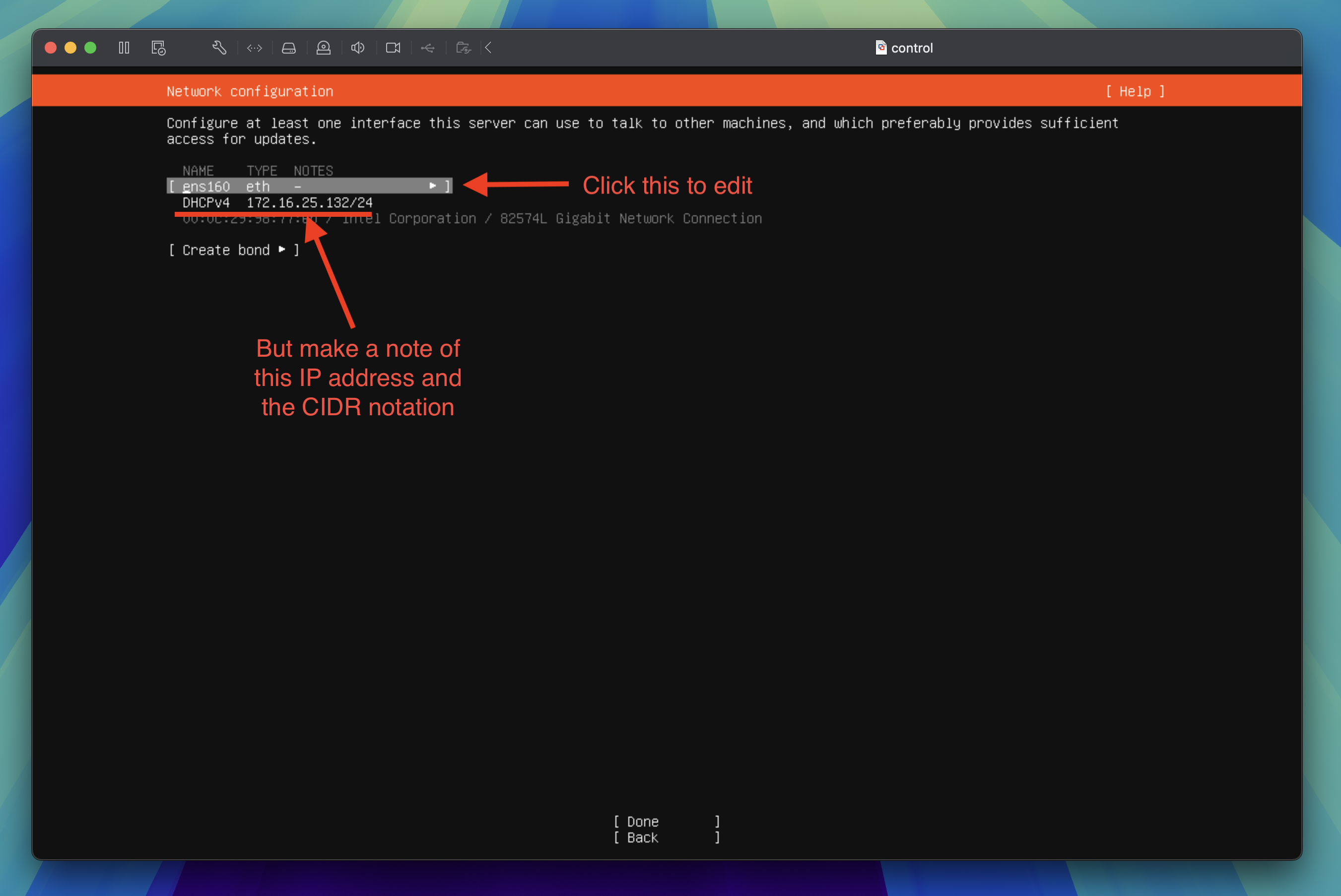 Network option