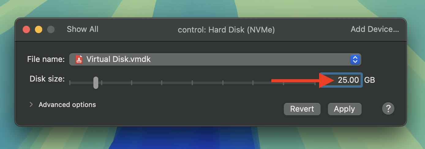 Hard drive size